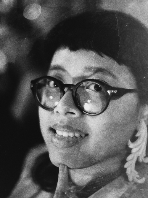 A black and white photograph of Meta